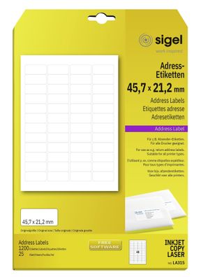 Sigel Adress-Etikett ws 1200Et LA315