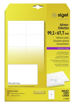 Sigel Adress-Etikett ws 200Et LA322