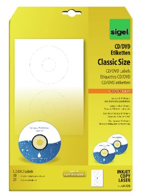 Sigel CD-/DVD Etikett ws 50Et LA525