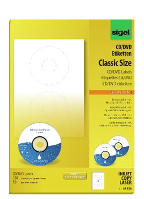 Sigel CD-/DVD Etikett ws 100Et LA526