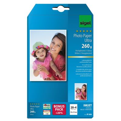 Sigel Inkjet Ultra Fotopapier 260g 24Bl IP606