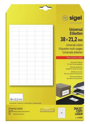 Sigel Universal-Etikett ws 1625Et LA101