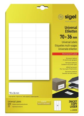 Sigel Universal-Etikett ws 600Et LA131