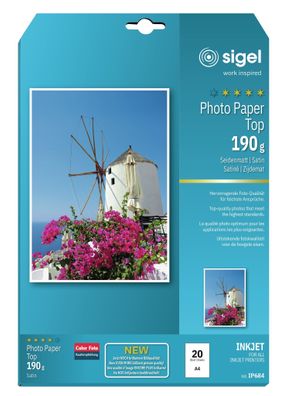 Sigel Inkjet Top Fotopapier A4 190g 20 B IP684