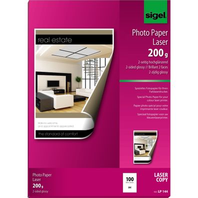 Sigel Laser-Fotopapier A4 200g 100Bl LP144