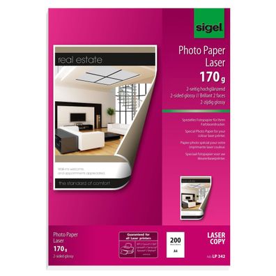Sigel Laser-Fotopapier A4 170g 200Bl LP342