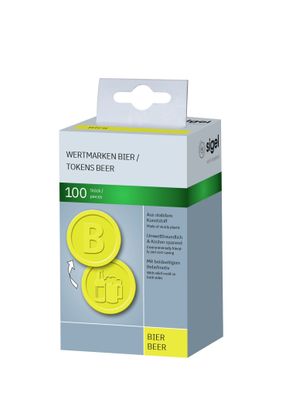 Sigel Wertmarken Bier gelb Ø 25mm WM004