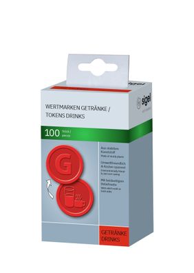Sigel Wertmarken Getränke rot Ø 25mm WM006