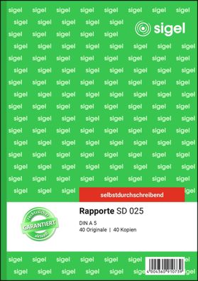 Sigel Rapportbuch A5h SD 2x40Bl SD025