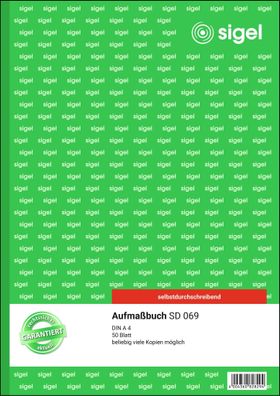 Sigel Aufmaßbuch A4 SD 50Bl SD069