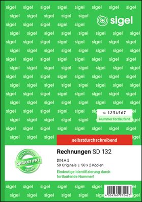 Sigel Rechnung A5 3x50Bl SD132