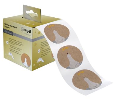 Sigel Weihnachts-Rollensticker 200St CS121