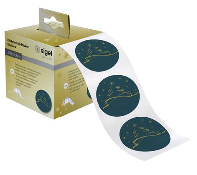Sigel Weihnachts-Rollensticker 200St CS124
