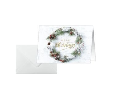 Sigel Weihnachtskarte A6(A5) 250g 25 + 25St DS089