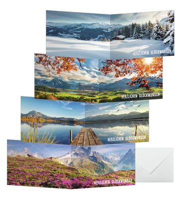 Sigel Glückwunschkarte Set A6 12 + 12St DS618