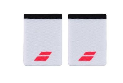 Babolat Jumbo Wristband White Strike Red Schweißband
