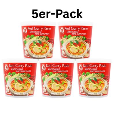 5er-Pack COCK Rote Currypaste 400g