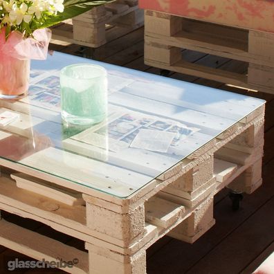 Tischglas für Europalette 4 Farben ESG Glasscheibe Palettenmöbel Glas Glastisch
