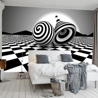 Kreative 3D Wirbel Wandgestaltung - Modern & Minimal Vlies Fototapete 10161