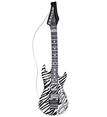 Aufblasbare Luftgitarre Zebra 105 cm Widmann