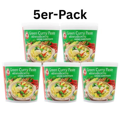 5er-Pack COCK Grüne Currypaste 400g