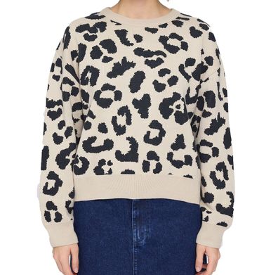 MAZINE Women Strickpullover Leo Jacquard peyote/black - Größe: L