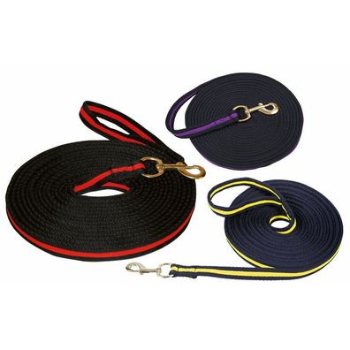 Longierleine soft lux schwarz mit Verschluss 8 m