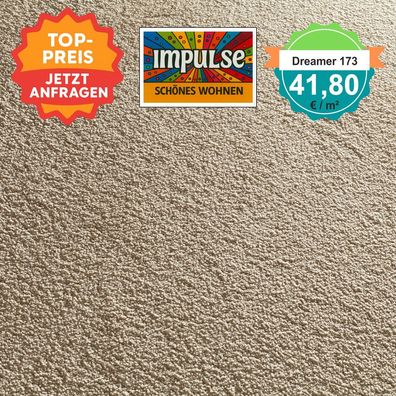 JAB Teppichboden Dreamer 173 - Velours 4 m breit - versandkostenfrei ab 5 m²