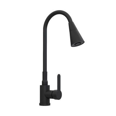 Küchenarmatur Wasserhahn Küche Mischbatterie Flexibel 2 Strahlarten Schwarz 10904