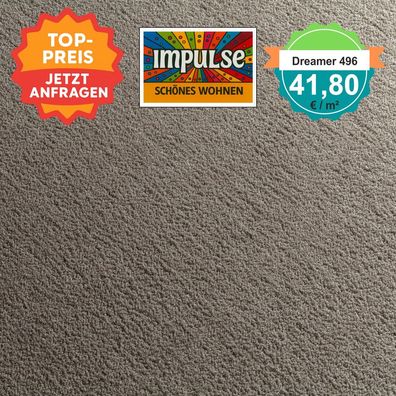 JAB Teppichboden Dreamer 496 - Velours 4 m breit - versandkostenfrei ab 5 m²