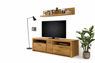 TV-Lowboard 185x58x50 Softclosesystem Fernsehschrank Wildeiche #4240