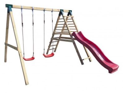 Schaukelgerüst Rutsche Doppelschaukel - (4005)