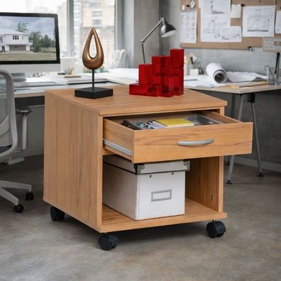 Rollcontainer 40 x 40 x 41 Schubcontainer Kernbuche Nachtschrank #1969