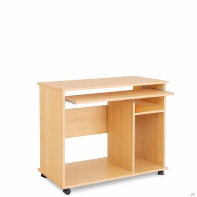 PC-Tisch 90 x 50 cm Computertisch Bürotisch Schreibtisch Buche #1373