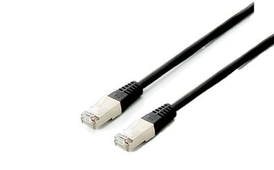 equip CU Patchkabel S/FTP Cat.6a/10G (PIMF) schwarz 0,5m