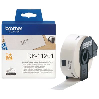 Brother Adressetiketten DK-11201 (400 St.) weiß 29 x 90 mm