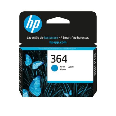 HP Tintenpatrone Nr. 364 CB318EE Cyan (ca. 300 Seiten)