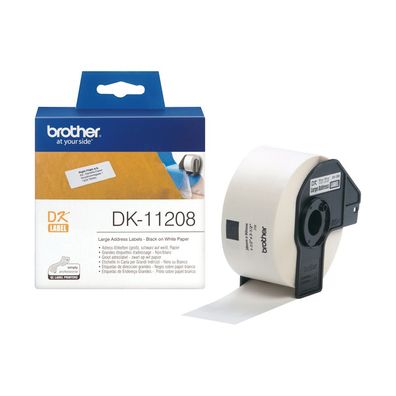 Brother Adressetiketten DK-11208 (400 St.) weiß 38 x 90 mm
