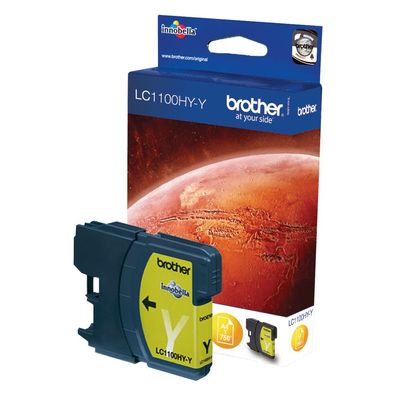 Brother Tintenpatrone LC-1100HYY Gelb (ca. 750 Seiten)
