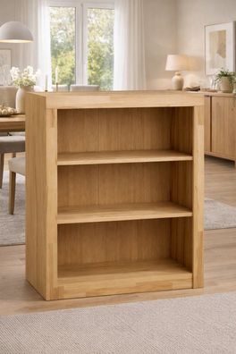 Standregal 90x42x112 Büroregal Kernbuche teilmassiv Bücherregal #1416