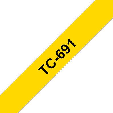 Schriftband TC-691 (lam.) Schwarz auf Gelb BxL 9mm x 7,7m