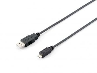 equip USB 2.0 Anschlusskabel A-Stecker/ micro-B 1m