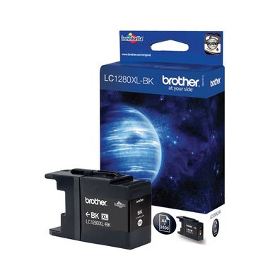 Brother Tintenpatrone LC-1280XLBK Schwarz (ca. 2400 Seiten)