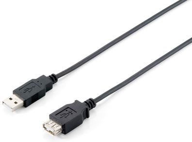 equip USB 2.0 Verlängerung A-Stecker/ A-Buchse 1,8m schwarz