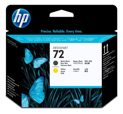HP 72 Mattschwarz/Gelb DesignJet Druckkopf