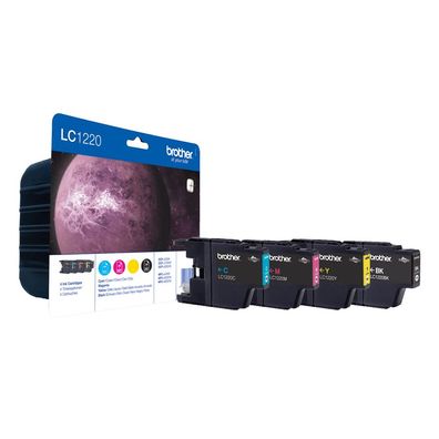 Brother Tintenpatronen LC-1220 Multipack (je 1x BK/M/C/Y)