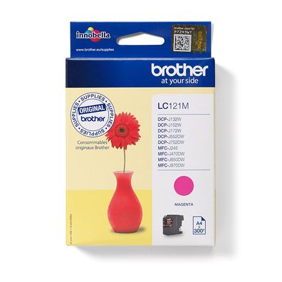 Brother Tintenpatrone LC-121M Magenta (ca. 300 Seiten)