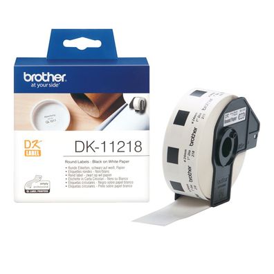 Brother Versandetiketten DK-11218 (1.000 St.), weiß Ø 24 mm