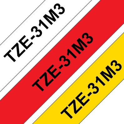 Brother Schriftband TZe-31M3 (TZe-231/-431/-631) 12mm x 8m