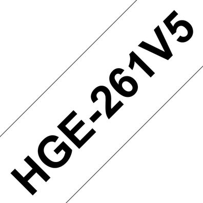 Schriftband HGe-261V5 (5 Stk) Schwarz auf Weiß 36mm x 8m